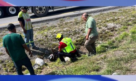 Motociclista resulta lesionado tras accidente en la carretera Saltillo-Monterrey