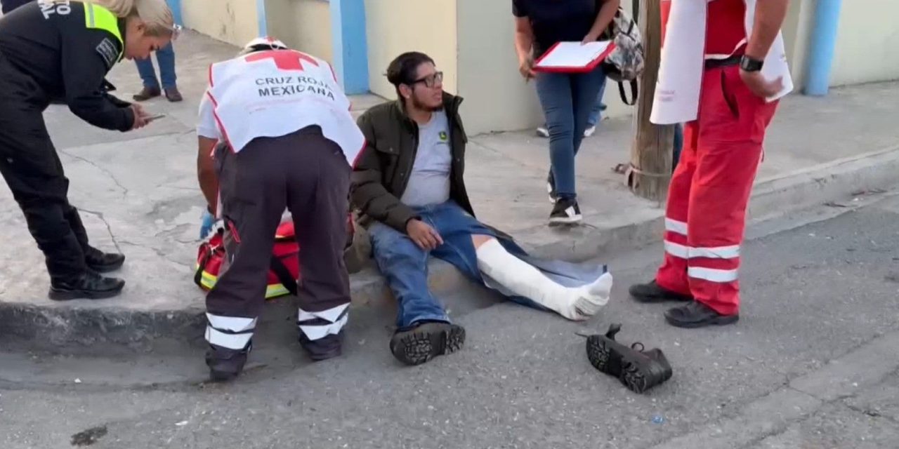 Motociclista resulta lesionado tras choque en la colonia Bellavista