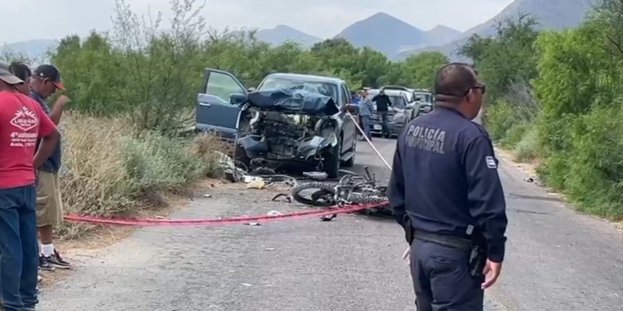 Muere motociclista tras choque frontal