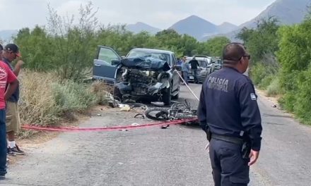 Muere motociclista tras choque frontal