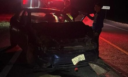 Mujer resulta lesionada tras chocar contra una vaca en Ramos Arizpe