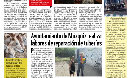 Portada RCG Carbonífera [15 de mayo de 2026] En Coahuila seguimos trabajando en equipo: Manolo Jiménez; Ayuntamiento de Múzquiz realiza labores de reparación de tuberías y más…