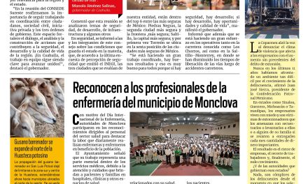 Portada RCG Centro [15 de mayo de 2026] En Coahuila seguimos trabajando en equipo: Manolo Jiménez; reconocen a profesionales de la enfermería de Monclova y más…