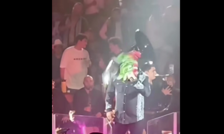 Golpea ramo de rosas a Julión Álvarez durante concierto; video se vuelve viral