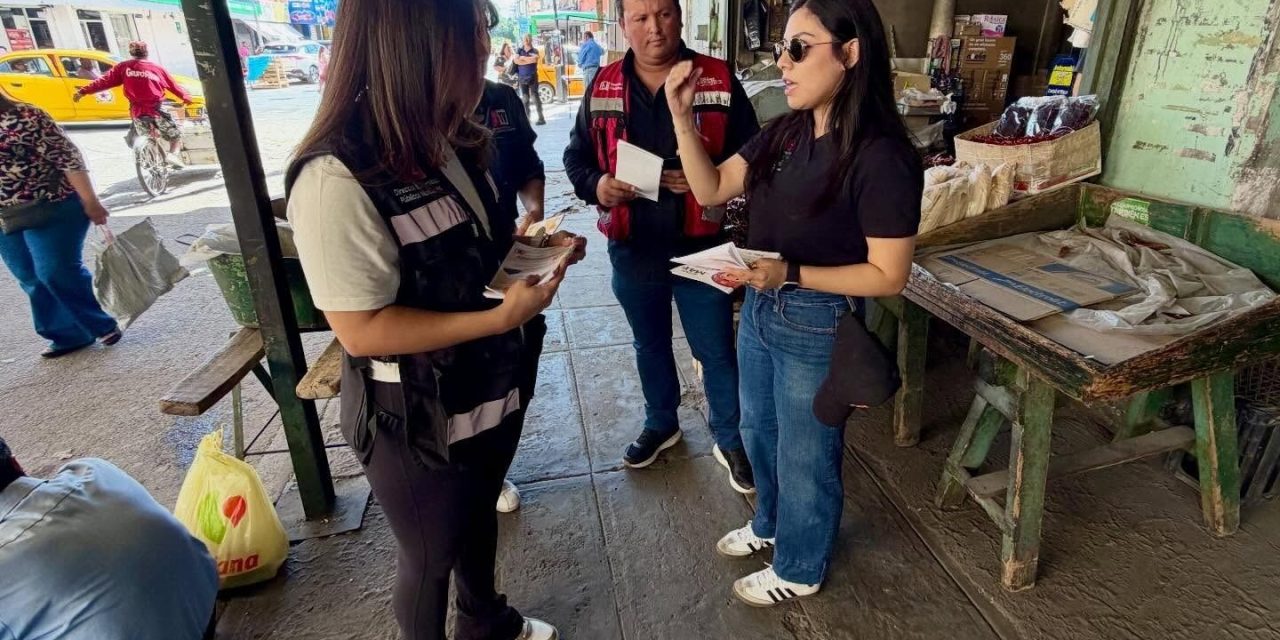 Refuerzan acciones de orden y limpieza en el sector comercial de la Alianza