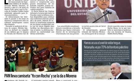 Portada RCG Nacional e Internacional [30 de mayo de 2026] Confirman audiencia de Gerardo Mérida en EE. UU.; PAN lleva camiseta ‘Yo con Rocha’ y se la da a Morena y más…