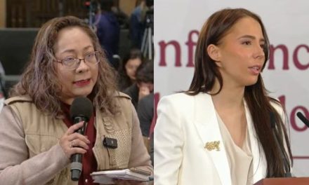 Periodista confunde a Majo Aguilar con Ángela en La Mañanera… ‘cualquiera se equivoca’ dice Sheinbaum