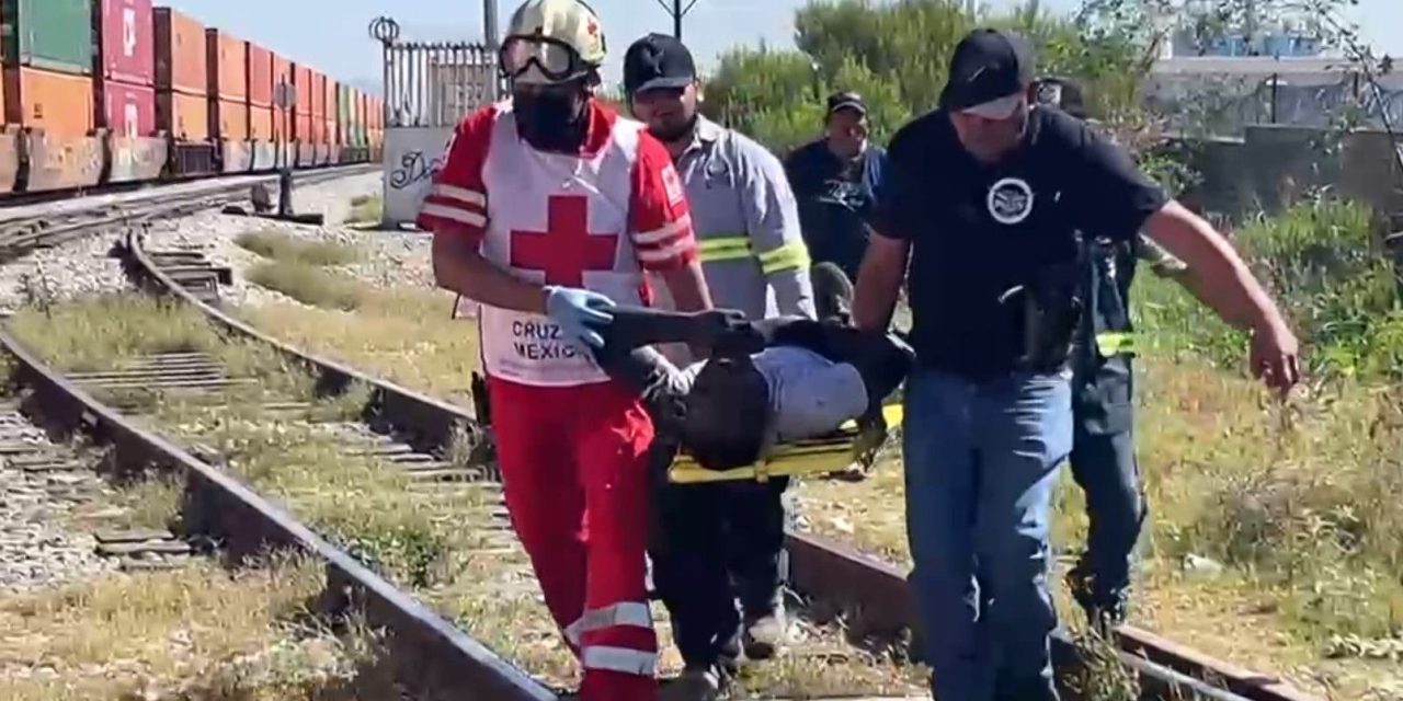 Migrante cae de tren en movimiento en Saltillo