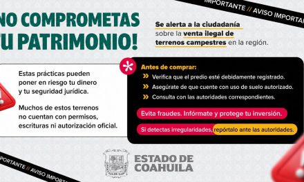 Advierte Gobierno del Estado sobre riesgos de comprar terrenos sin autorización