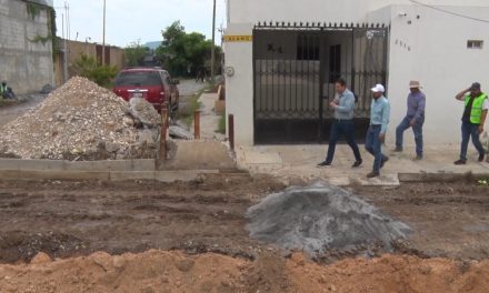 Supervisan pavimentación de calles en Ampliación Postal Cerritos