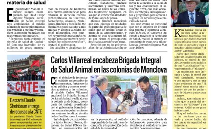 Portada RCG Centro [23 de junio de 2026] Manolo Jiménez entrega ambulancias a seis municipios del estado; Carlos Villarreal encabeza Brigada Integral de Salud Animal y más…