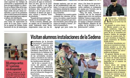 Portada RCG Fronteriza [3 de junio de 2026] En equipo seguimos supervisando obras sociales en Coahuila: Manolo; Visitan alumnos instalaciones de la Sedena…