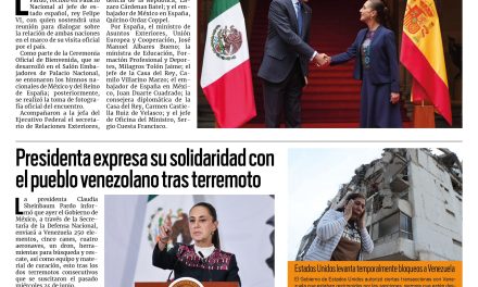 Portada RCG Nacional e Internacional [26 de junio de 2026] Claudia Sheinbaum recibe en palacio nacional al rey de España; presidenta expresa su solidaridad con el pueblo venezolano y más…