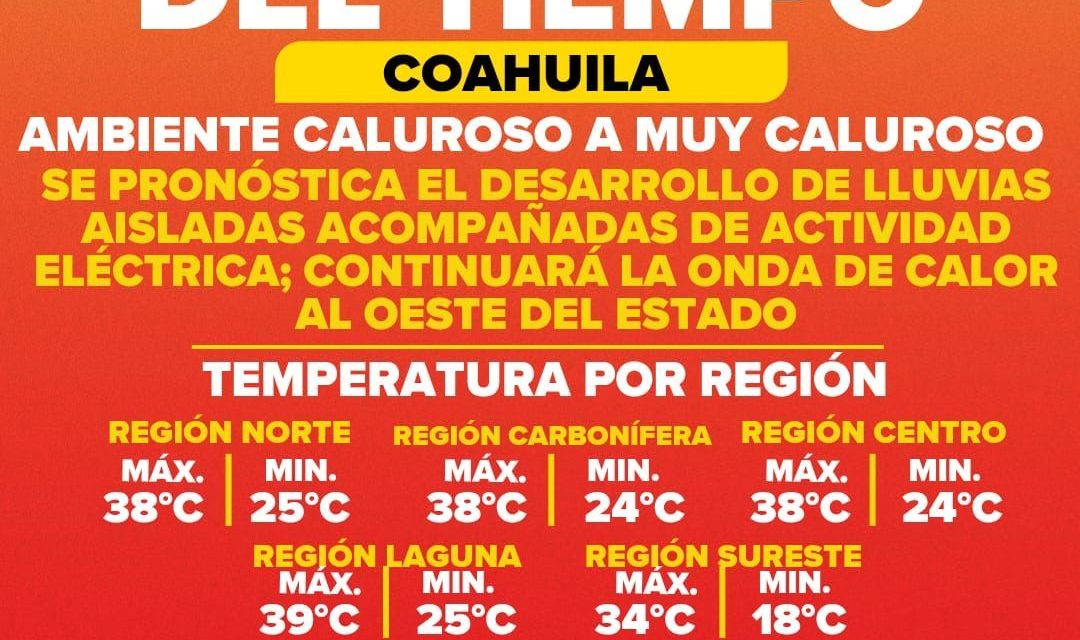 Seguirán las altas temperaturas en gran parte del estado