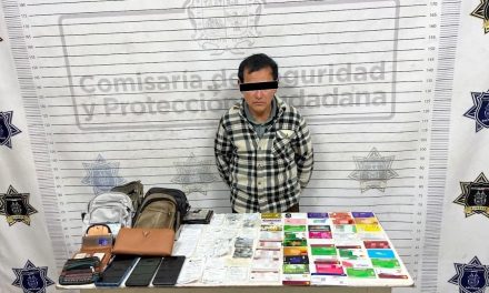 Detiene Comisaría a carterista vinculado a robos en 12 municipios y 7 estados