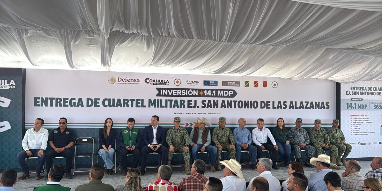 Entrega Manolo Jiménez un cuartel militar en San Antonio de las Alazanas