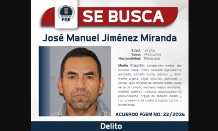 Fiscalía ofrece recompensa de 100 mil pesos por exescolta de Carlos Manzo