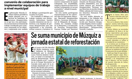 Portada RCG Carbonífera [5 de julio de 2026] ‘Fortalecemos diálogo y atención junto a colectivos de familiares de personas desaparecidas’, afirma Manolo Jiménez; Mantienen vigilancia permanente en la Sierra de Santa Rosa ante riesgo de incendios y más…