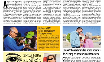 Portada RCG Centro [13 de julio de 2026] Coahuila refuerza su compromiso con la transparencia; Carlos Villarreal impulsa obras por más de 20 mdp en beneficio de Monclova y más…