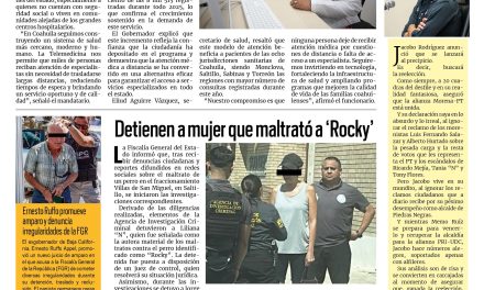Portada RCG Fronteriza [22 de julio de 2026] Aumenta el número de consultas del Programa de Telemedicina; detienen a mujer que maltrató a ‘Rocky’ más…