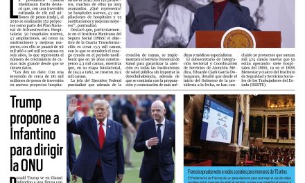 Portada RCG Nacional e Internacional [22 de julio de 2026] México contará con 152 proyectos hospitalarios nuevos; Trump propone a Infantino para dirigir la ONU más…
