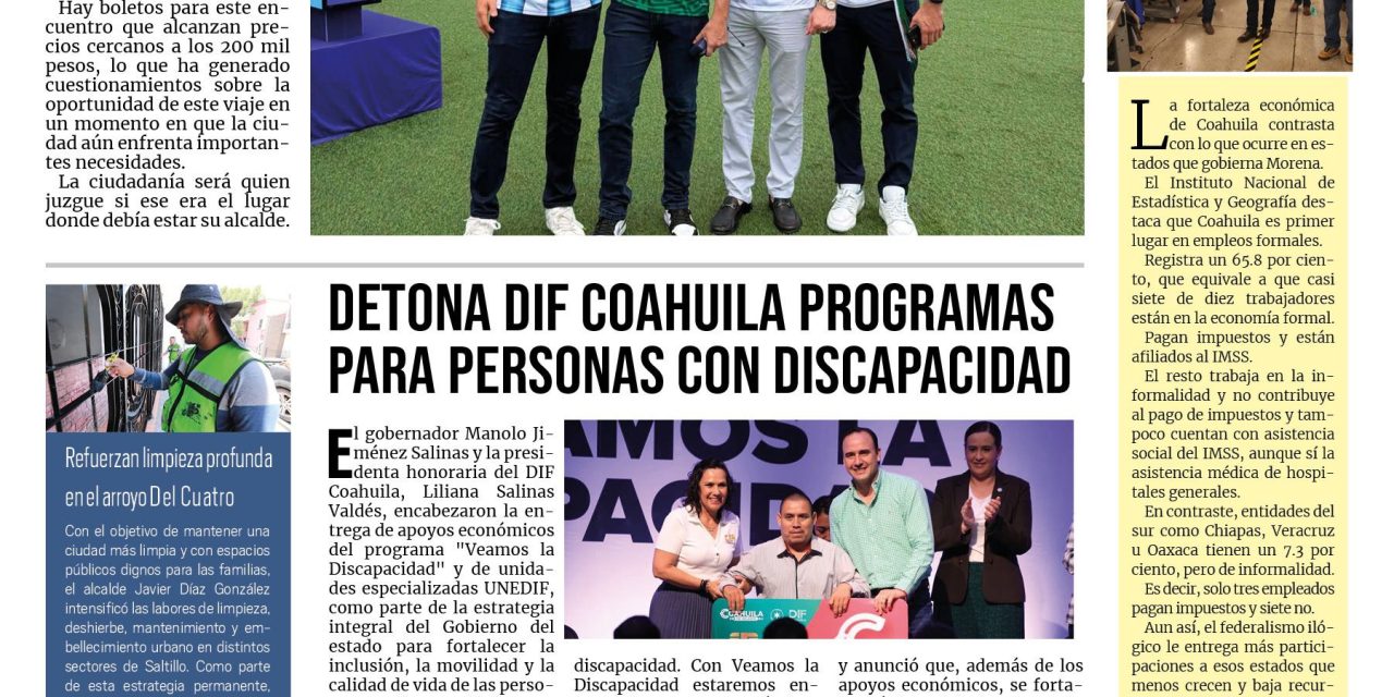 Portada RCG Media [4 de julio de 2026] En Miami mientras Piedras Negras sigue en contingencia ; detona DIF Coahuila programas para personas con discapacidad y más…