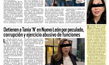 Portada RCG Media [6 de julio de 2026] Plantan más de 100 mil árboles en los 38 municipios del estado; detienen a Tania ‘N’ en Nuevo León por peculado, corrupción y ejercicio abusivo de funciones y más…