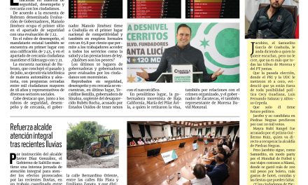 Portada RCG Media [8 de julio de 2026] Manolo Jiménez, primer lugar en seguridad, desempeño y cercanía; con trabajo y planeación, seguimos alcanzando nuestros objetivos: Manolo Jiménez y más…