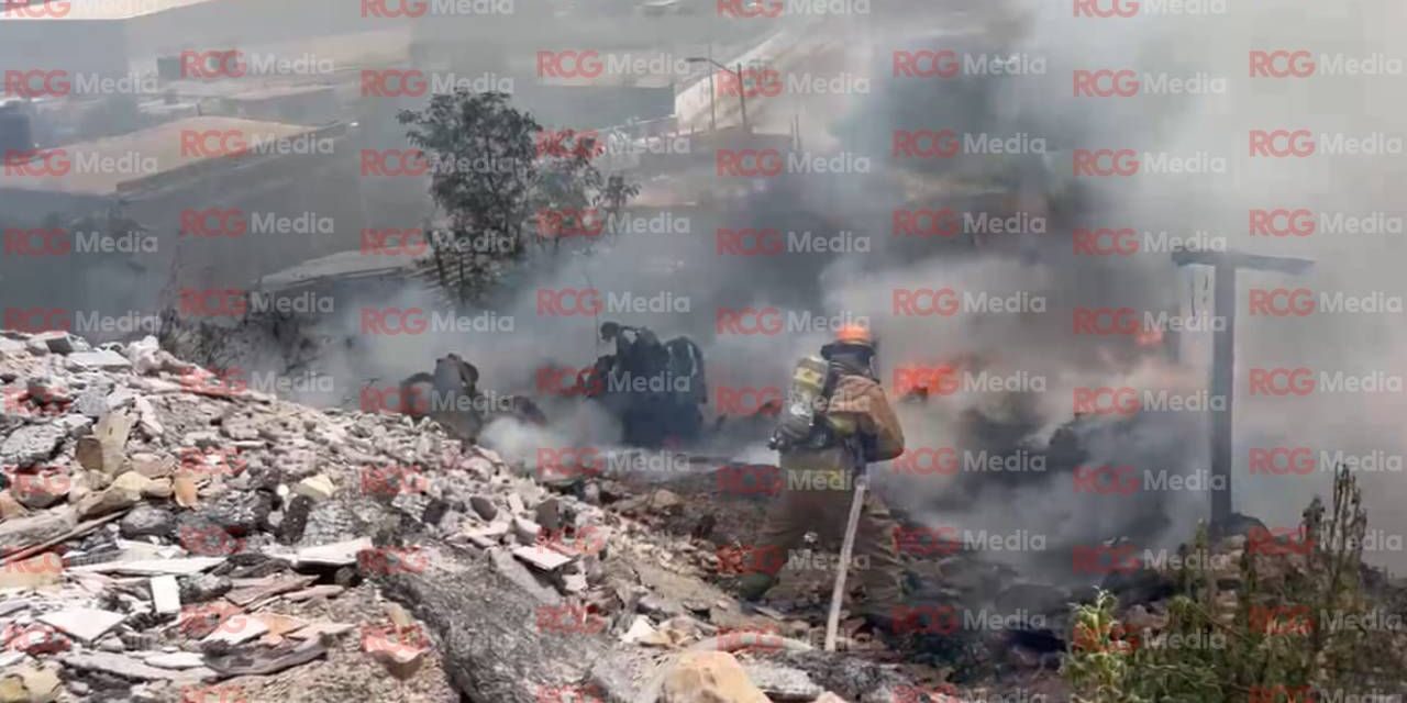 Incendio consume tres cuartos tipo tejabán en El Mirador
