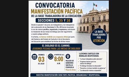 Maestros de las secciones 5, 35 y 38 volverán a manifestarse