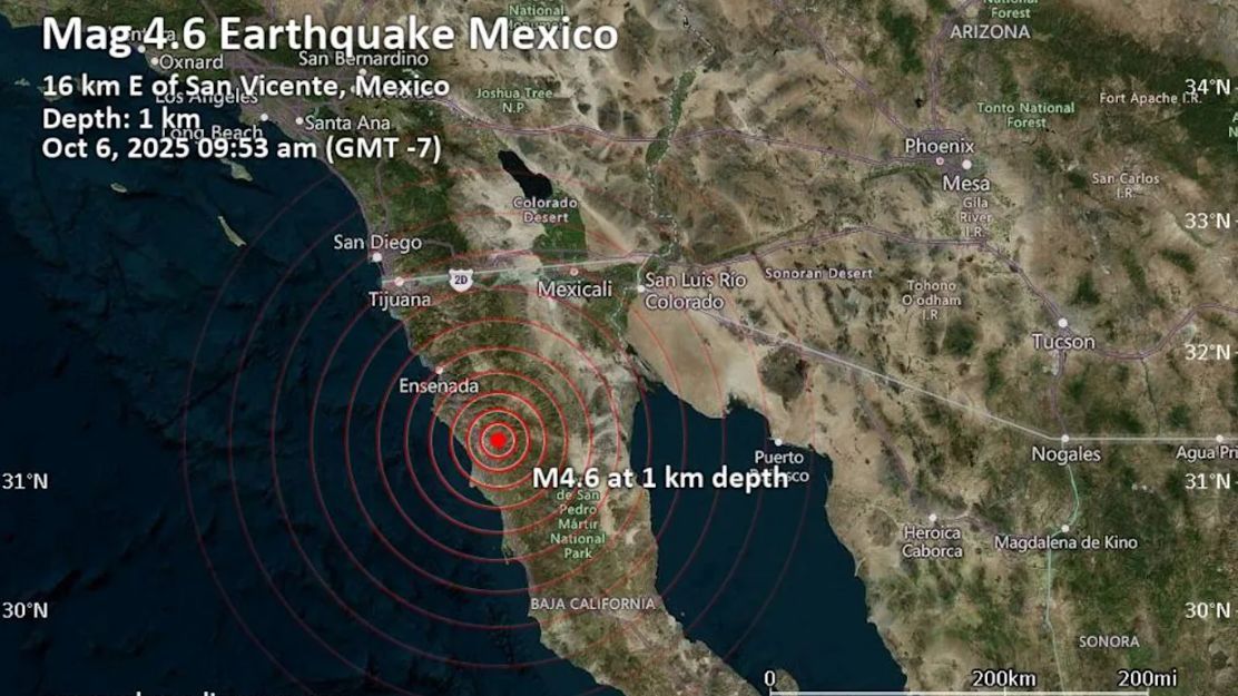 Registran 16 sismos en menos de 24 horas en el Golfo de California; el mayor fue de 6.1 grados