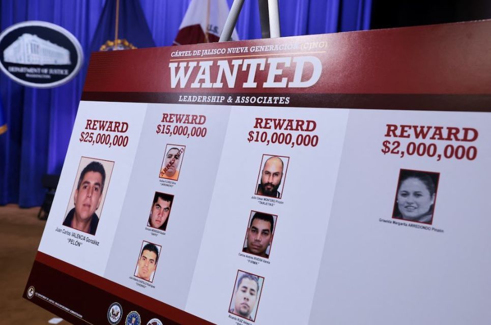 Aumenta EE.UU. a 25 millones de dólares recompensa por presunto líder del CJNG
