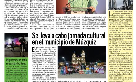 Portada RCG Carbonífera [3 de agosto de 2026] Encabeza Manolo Jiménez el ranking de gobernadores con mejor desempeño; se lleva a cabo jornada cultural en el municipio de Múzquiz y más…