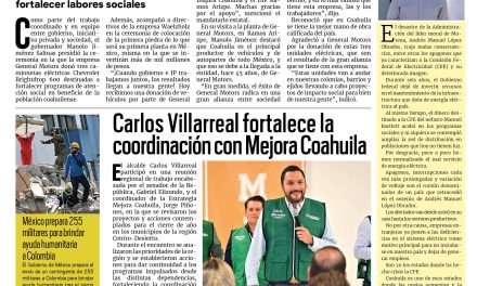 Portada RCG Centro [12 de agosto de 2026] En alianza con la iniciativa privada, hacemos grandes cosas por Coahuila: Manolo; Carlos Villarreal fortalece la coordinación con Mejora Coahuila y más…
