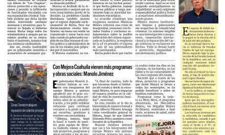 Portada RCG Fronteriza [22 de agosto de 2026] Regresó el narcogobernador de Morena; con Mejora Coahuila vienen más programas y obras sociales: Manolo Jiménez y más…
