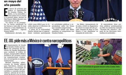 Portada RCG Nacional e Internacional [9 de agosto de 2026] Joe Biden sufre metástasis por cáncer de próstata; EE. UU. pide más a México ir contra narcopolíticos y más…