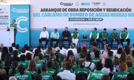 Llega Manolo Jiménez a Piedras Negras con inversión millonaria para obras de drenaje