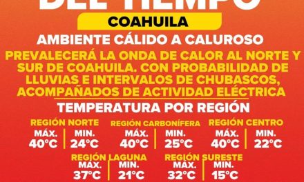 Coahuila tendrá jueves cálido