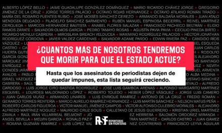 Reporteros Sin Fronteras y más de 40 medios exigen a Claudia Sheinbaum frenar asesinatos de periodistas