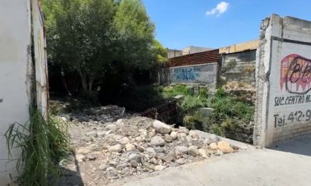 Vecinos solicitan la restauración de barda sobre la calle Corona en Saltillo