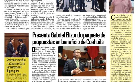 Portada RCG Carbonífera [3 de septiembre de 2026] ‘Expo Coahuila fortalecerá el desarrollo económico y turístico’; presenta Gabriel Elizondo paquete de propuestas en beneficio de Coahuila y más…