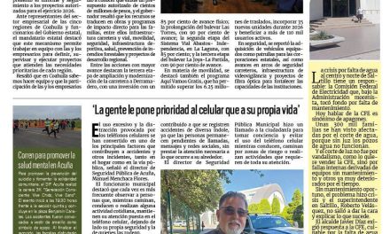 Portada RCG Fronteriza [12 de septiembre de 2026] Iniciativa privada de Coahuila impulsa proyectos con ISN; ‘La gente le pone prioridad al celular que a su propia vida’ y más…