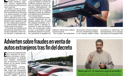 Portada RCG Nacional e Internacional [4 de septiembre de 2026] Avanzan las investigaciones por el asesinato de Jonathan Meléndez y su familia; advierten sobre fraudes en venta de autos extranjeros tras fin del decreto y más…