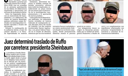 Portada RCG Nacional e Internacional [29 de septiembre de 2026] Vinculan a proceso a cinco exservidores públicos de Torreón; Juez determinó traslado de Ruffo por carretera: presidenta Sheinbaum y más…