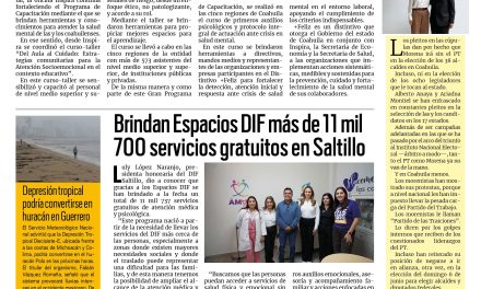 Portada RCG Media [21 de septiembre de 2026] Fortalece Inspira Coahuila la atención a la salud mental; brindan Espacios DIF más de 11 mil 700 servicios gratuitos en Saltillo y más…