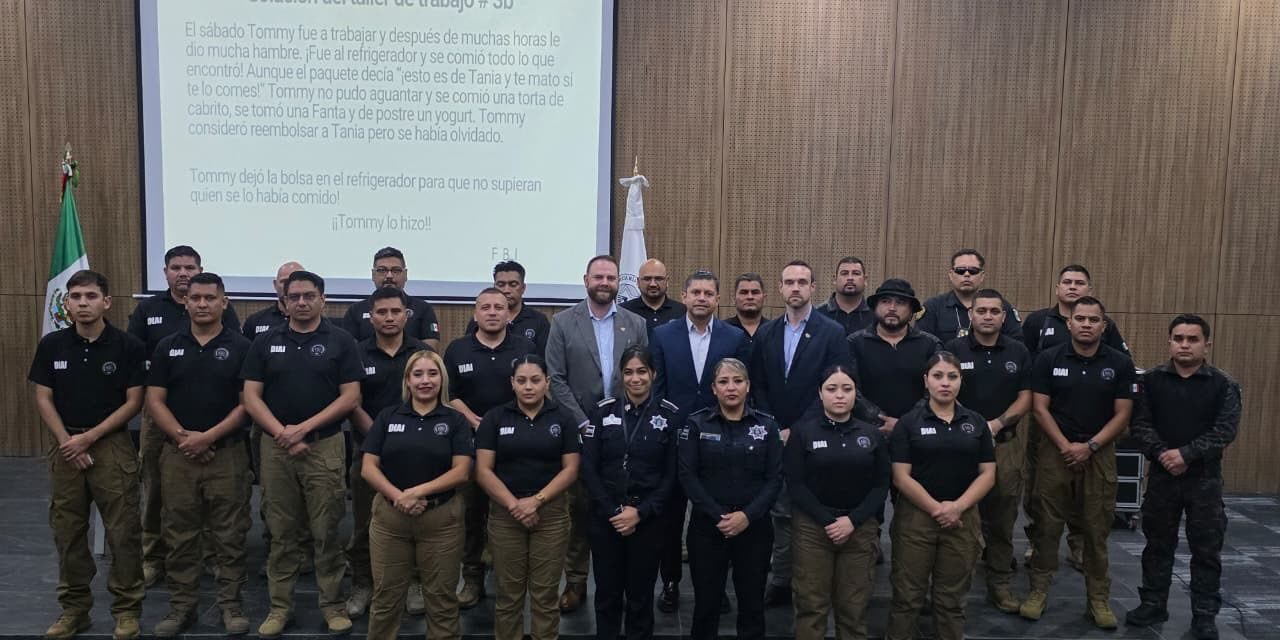 Reciben elementos de la Comisaría de Seguridad capacitación por parte del FBI