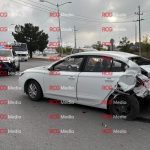 Se registra aparatoso accidente al sur de Saltillo
