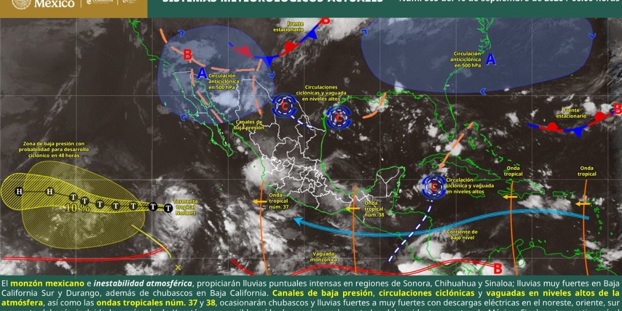 Prevén lluvias y fuertes rachas de viento para Coahuila