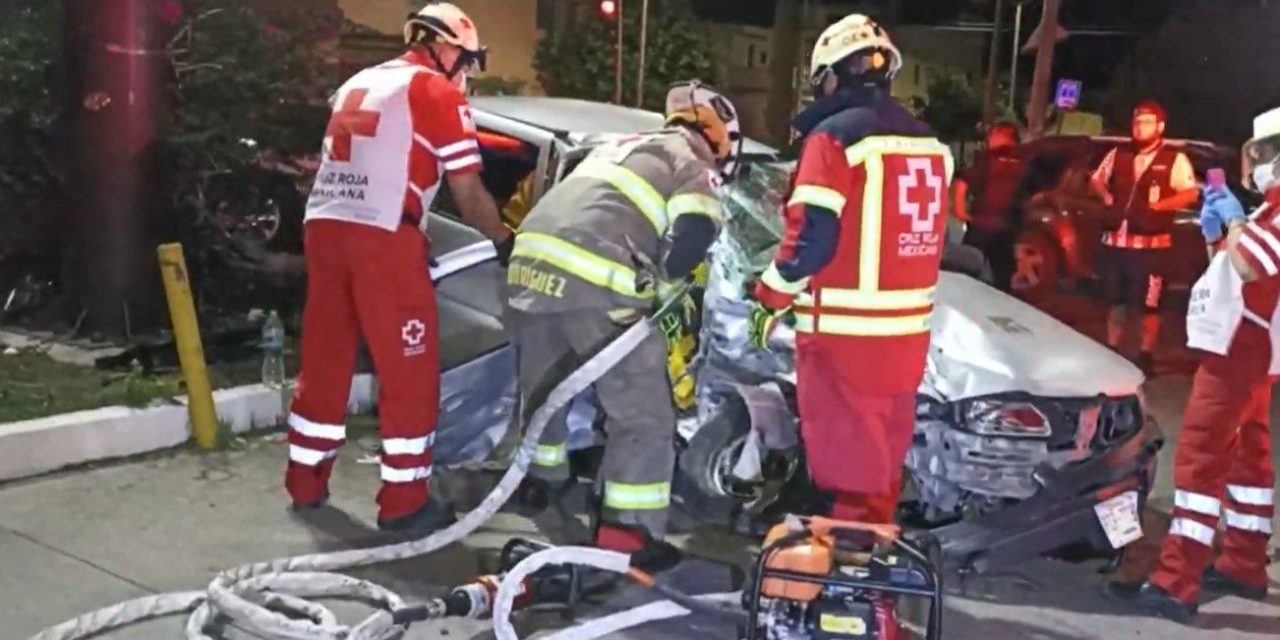 Ebrio causa fuerte accidente en la Saltillo 2000