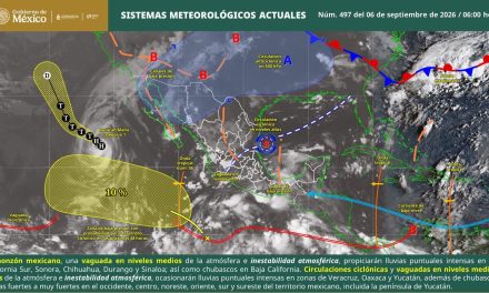 Lluvias muy fuertes prevalecerán este domingo en la Región Sureste
